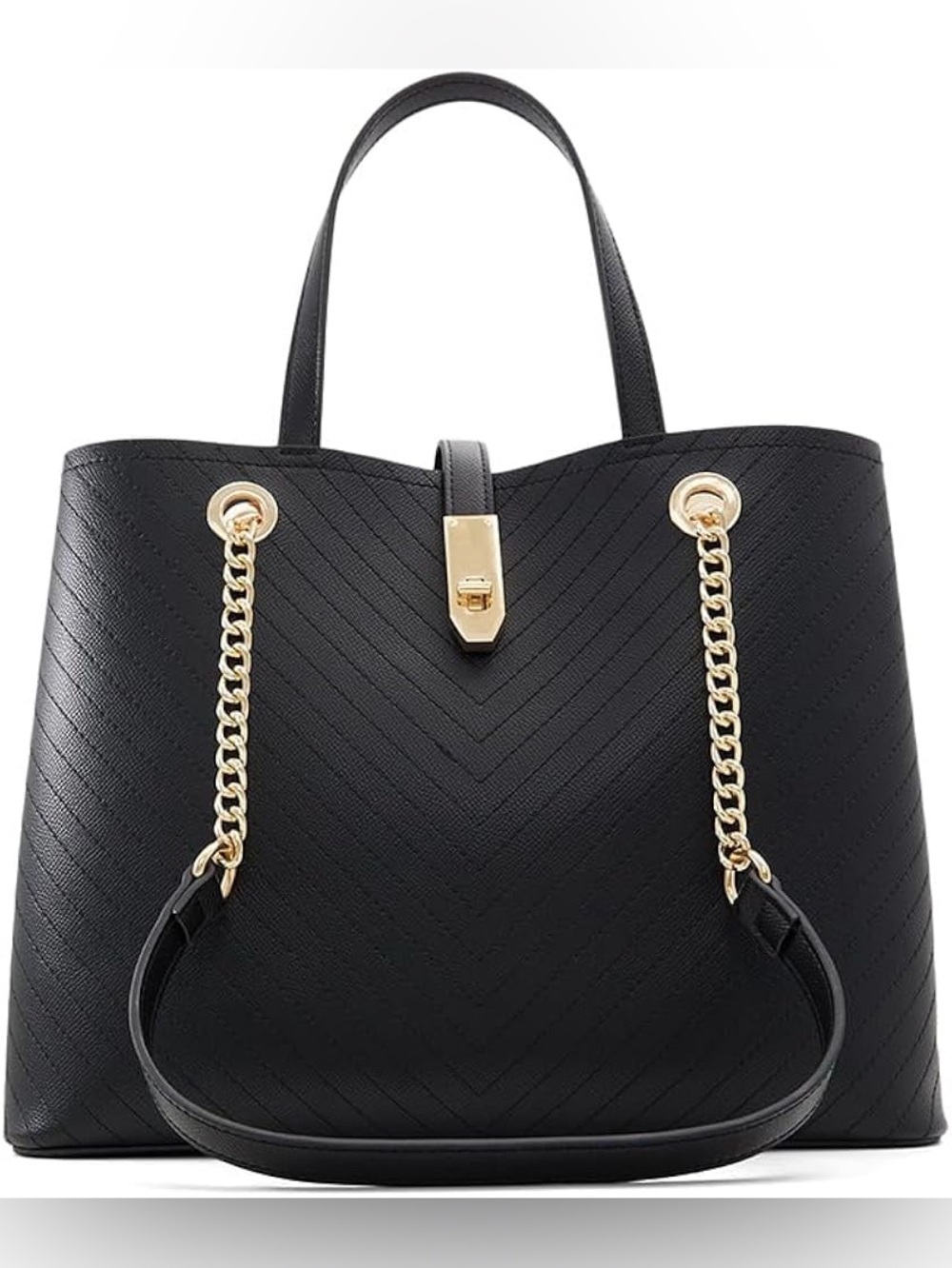 Aldo Iloronnx Satchel Elegant Black Tote Bag